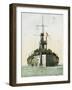 A Fine Forward View of the HMS Dreadnought - Pride of the British Fleet-null-Framed Photographic Print