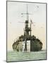 A Fine Forward View of the HMS Dreadnought - Pride of the British Fleet-null-Mounted Photographic Print