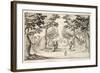 A Fine Lady and Gentleman Dancing in the Woods to a Lute, a Chateau in the Distance-Jacques Callot-Framed Giclee Print