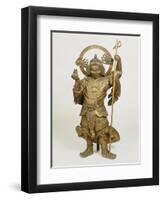 A Fine Large Wood Statue of Bishamon, Guardian of the North, 18th Century-null-Framed Giclee Print