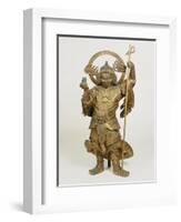 A Fine Large Wood Statue of Bishamon, Guardian of the North, 18th Century-null-Framed Giclee Print