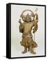 A Fine Large Wood Statue of Bishamon, Guardian of the North, 18th Century-null-Framed Stretched Canvas