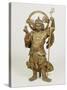 A Fine Large Wood Statue of Bishamon, Guardian of the North, 18th Century-null-Stretched Canvas