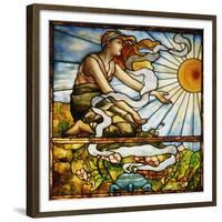 A Fine Leaded and Plate Glass Window, circa 1895-Tiffany Studios-Framed Giclee Print