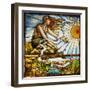 A Fine Leaded and Plate Glass Window, circa 1895-Tiffany Studios-Framed Giclee Print