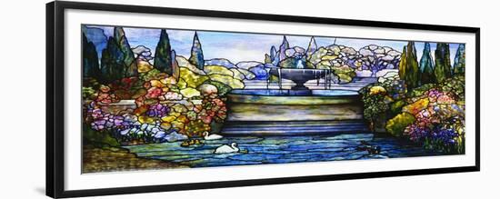 A Fine Leaded and Plated Favrile Glass Window by Tiffany Studios-null-Framed Premium Giclee Print