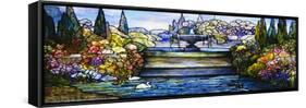 A Fine Leaded and Plated Favrile Glass Window by Tiffany Studios-null-Framed Stretched Canvas