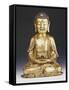 A Fine Ming Gilt-Bronze Buddha 16th Century-null-Framed Stretched Canvas