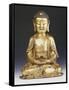 A Fine Ming Gilt-Bronze Buddha 16th Century-null-Framed Stretched Canvas