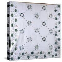 A Fine Stencilled Coverlet, 1835-1840-null-Stretched Canvas