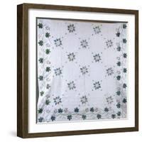 A Fine Stencilled Coverlet, 1835-1840-null-Framed Giclee Print