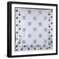 A Fine Stencilled Coverlet, 1835-1840-null-Framed Giclee Print