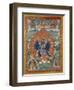 A Fine Tibetan Thang.ka Depicting Vajrabhairava with His 18 Legs and 36 Arms 18th Century-null-Framed Premium Giclee Print