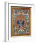 A Fine Tibetan Thang.ka Depicting Vajrabhairava with His 18 Legs and 36 Arms 18th Century-null-Framed Premium Giclee Print