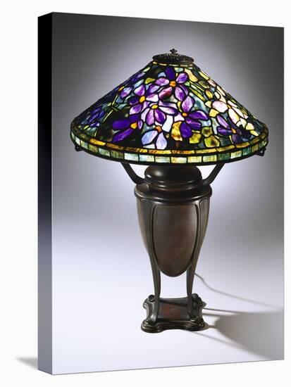 A Fine 'Wistaria' Leaded Glass and Bronze Table Lamp-Guiseppe Barovier-Stretched Canvas