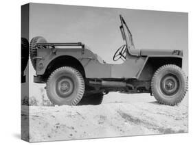 A Finished Jeep Sitting Alone-null-Stretched Canvas