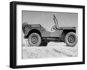 A Finished Jeep Sitting Alone-null-Framed Photographic Print