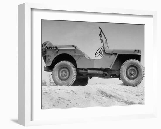 A Finished Jeep Sitting Alone-null-Framed Photographic Print