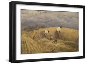 A Finished Study for 'Reaping', 1858-John Linnell-Framed Giclee Print