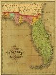 Map of Florida, 1826-A. Finley-Framed Giclee Print