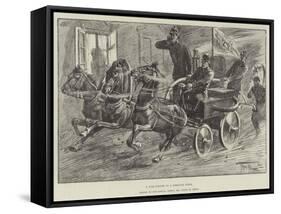 A Fire-Engine in a Siberian Town-Frederick Pegram-Framed Stretched Canvas