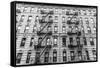 A Fire Escape of an Apartment Building in New York City-kasto-Framed Stretched Canvas