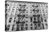 A Fire Escape of an Apartment Building in New York City-kasto-Stretched Canvas