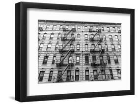 A Fire Escape of an Apartment Building in New York City-kasto-Framed Photographic Print