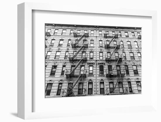 A Fire Escape of an Apartment Building in New York City-kasto-Framed Photographic Print