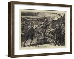 A Fire in Japan, Native Firemen and Engines at Work-Edward Frederick Brewtnall-Framed Giclee Print