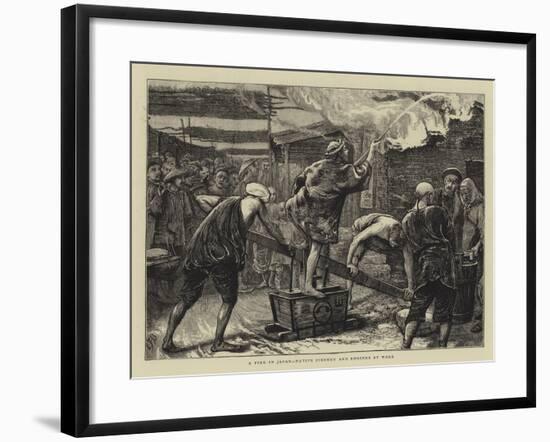 A Fire in Japan, Native Firemen and Engines at Work-Edward Frederick Brewtnall-Framed Giclee Print