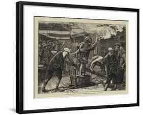 A Fire in Japan, Native Firemen and Engines at Work-Edward Frederick Brewtnall-Framed Giclee Print