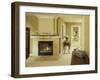 A Fire in the Fireplace and Candles on the Mantle-null-Framed Photographic Print