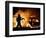 A Firefighter Extinguishes a Car in Les Musicians-null-Framed Photographic Print