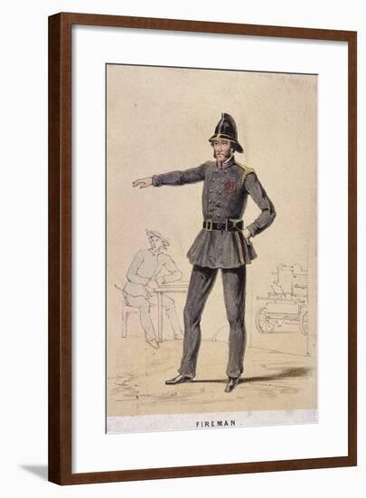 A Fireman, 1855-Day & Son-Framed Giclee Print