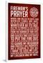 A Fireman's Prayer Plastic Sign-null-Framed Art Print