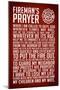 A Fireman's Prayer Plastic Sign-null-Mounted Art Print
