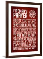 A Fireman's Prayer Plastic Sign-null-Framed Art Print