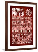 A Fireman's Prayer Plastic Sign-null-Framed Art Print