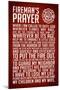 A Fireman's Prayer Plastic Sign-null-Mounted Art Print