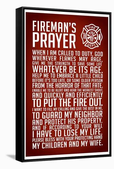 A Fireman's Prayer-null-Framed Stretched Canvas