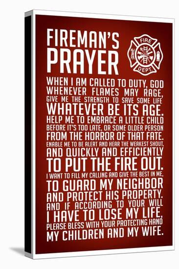 A Fireman's Prayer-null-Stretched Canvas