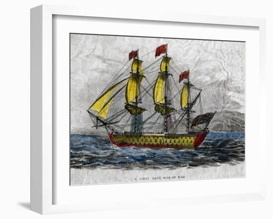 A First Rate Man-Of-War, C18th Century-null-Framed Giclee Print