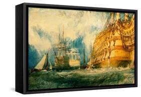 A First Rate Taking in Stores, 1818-J. M. W. Turner-Framed Stretched Canvas