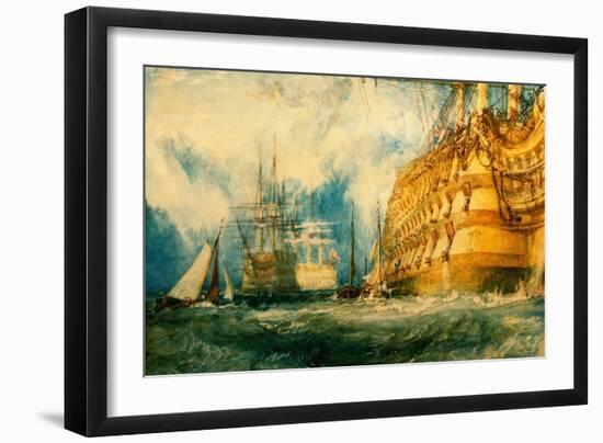 A First Rate Taking in Stores, 1818-J. M. W. Turner-Framed Giclee Print