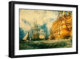 A First Rate Taking in Stores, 1818-J. M. W. Turner-Framed Giclee Print
