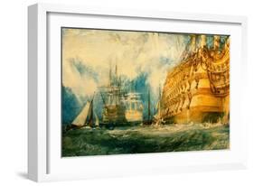 A First Rate Taking in Stores, 1818-J. M. W. Turner-Framed Giclee Print