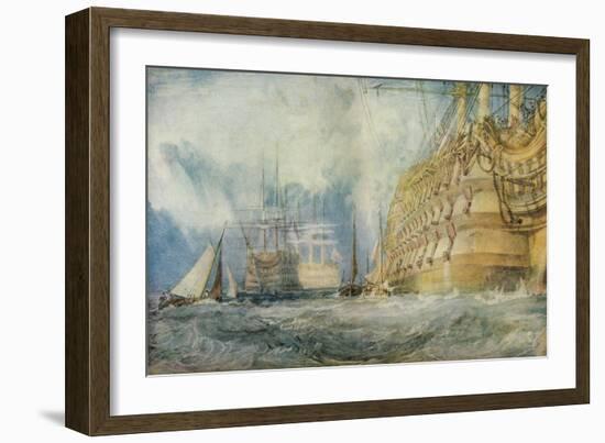 'A First Rate Taking in Stores', 1818-JMW Turner-Framed Giclee Print