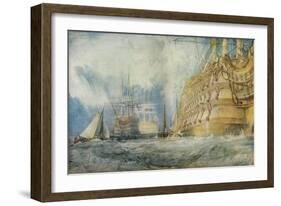 'A First Rate Taking in Stores', 1818-JMW Turner-Framed Giclee Print