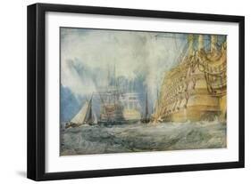 'A First Rate Taking in Stores', 1818-JMW Turner-Framed Giclee Print